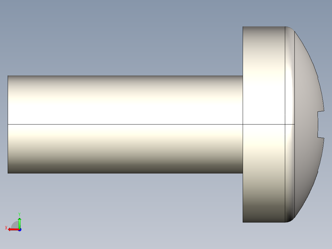 螺丝 M2.5 十字盘头-M2.5 x 6 Screw head.STEP后视图