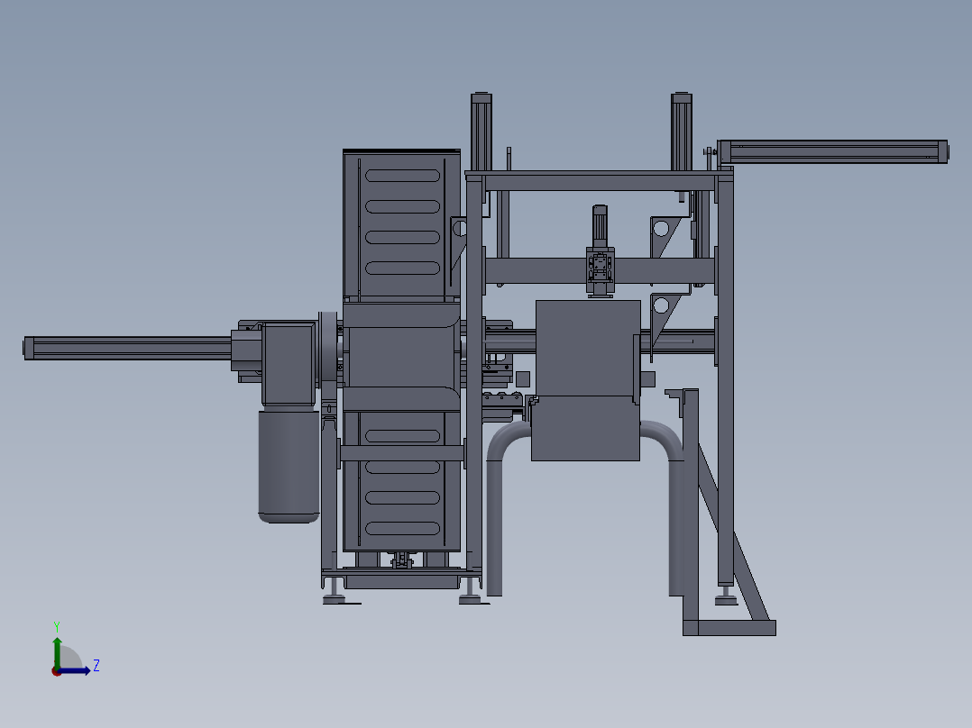箱体自动化翻转设备左视图