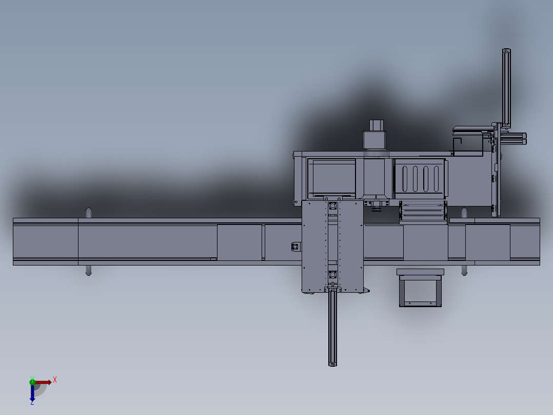 箱体自动化翻转设备俯视图
