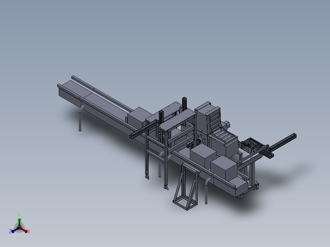 箱体自动化翻转设备正等轴测图