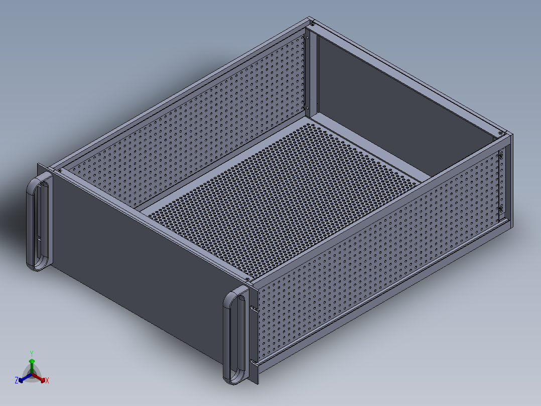 4U通风外壳VCD-7H-22D正等轴测图
