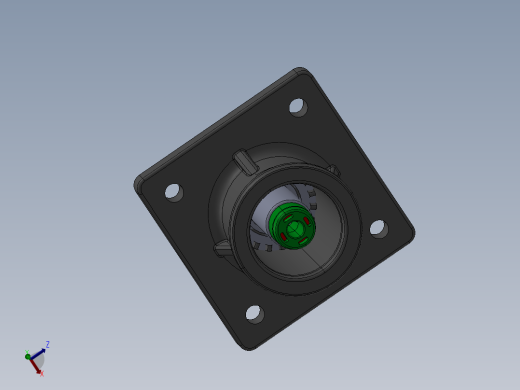 负极-8.0单芯弯头连接器插座(IP67B)UL1500V（铜排螺纹孔）_大法兰-琥正