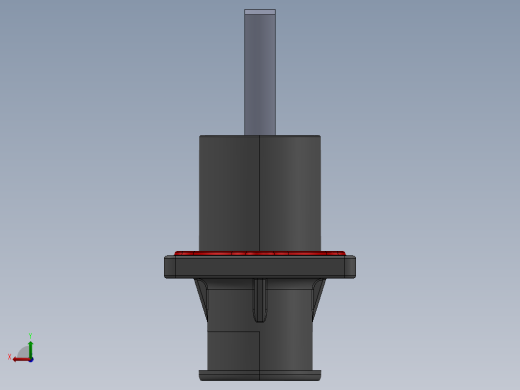 负极-8.0单芯弯头连接器插座(IP67B)UL1500V（铜排螺纹孔）_大法兰-琥正后视缩略图