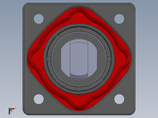 负极-8.0单芯弯头连接器插座(IP67B)UL1500V（铜排螺纹孔）_大法兰-琥正俯视缩略图