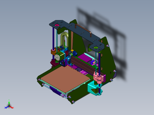 近端手提高精度三维打印机