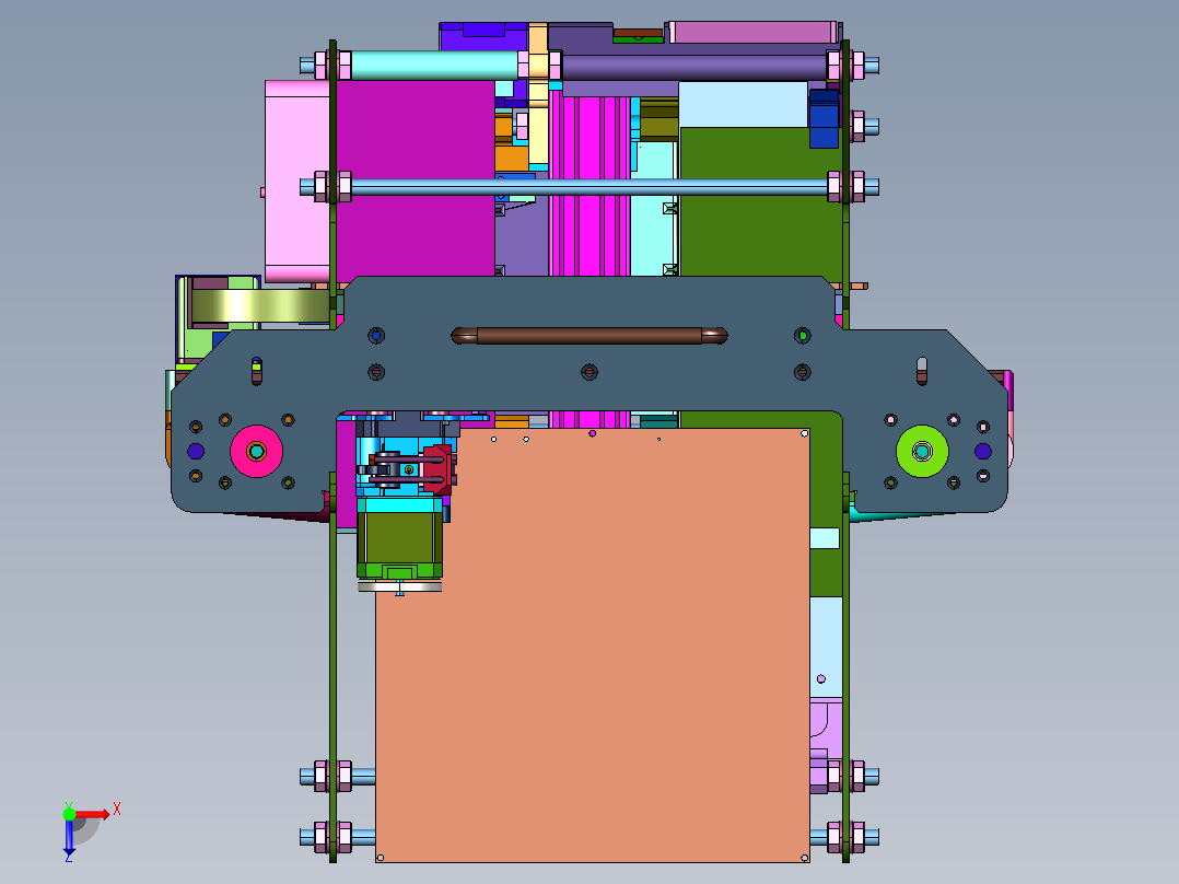 近端手提高精度三维打印机俯视图