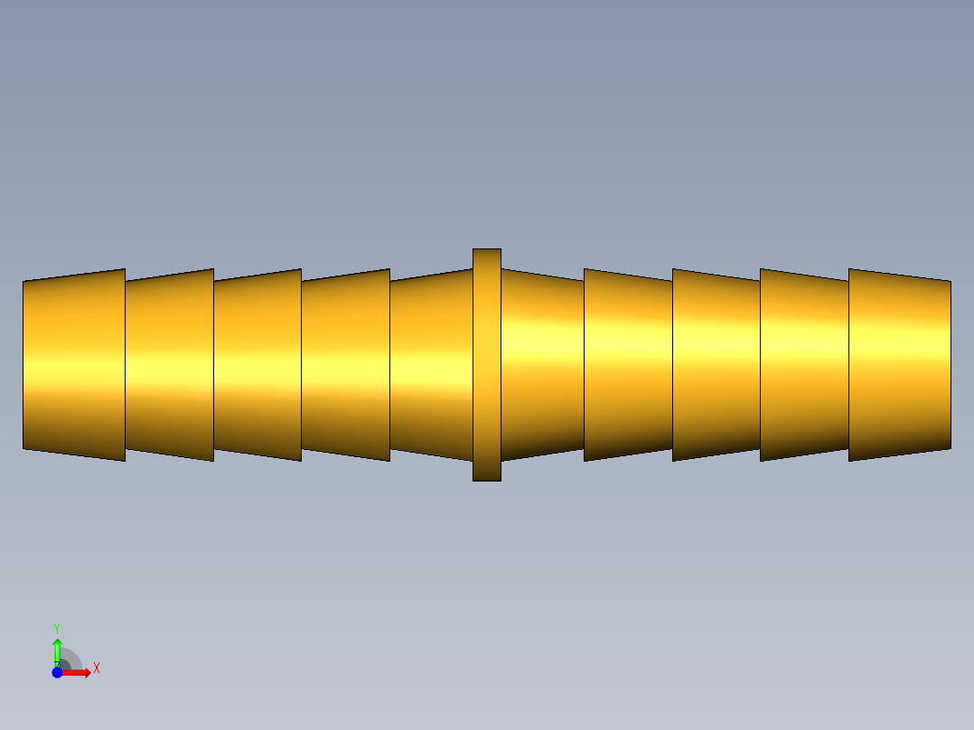 倒齿式工业管接头Hose Mender 122HBL-6前视图