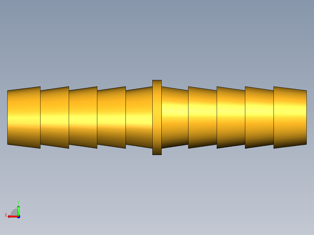 倒齿式工业管接头Hose Mender 122HBL-6后视图