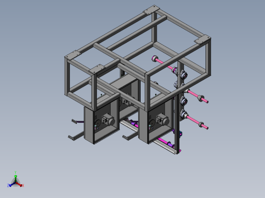 骨架导开机（sw18可编辑+cad+bom）正等轴测缩略图