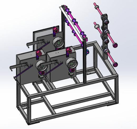 骨架导开机（sw18可编辑+cad+bom）缩略图