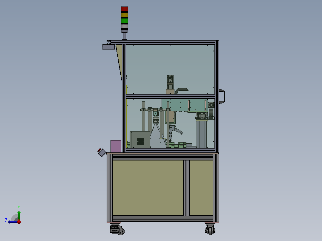 汽车大盖焊线检测4工位转盘sw20可编辑右视图