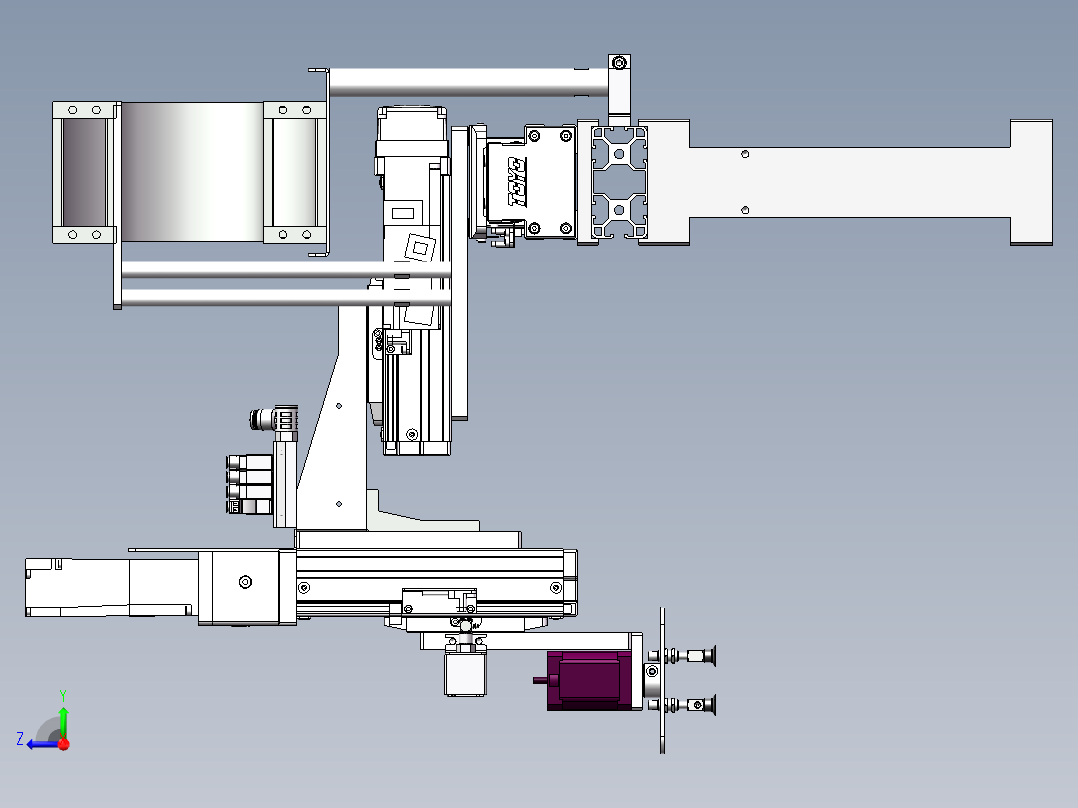 紧凑四轴运动平台sw21可编辑右视图