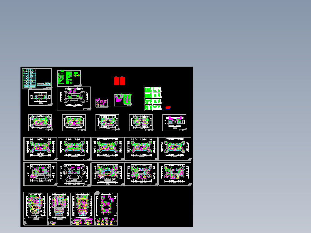 综合楼空调和通风防排烟图纸