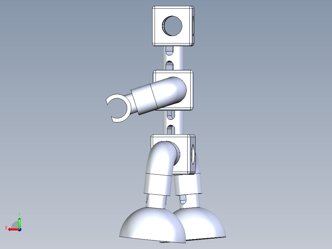 多功能可拓展支架后视图
