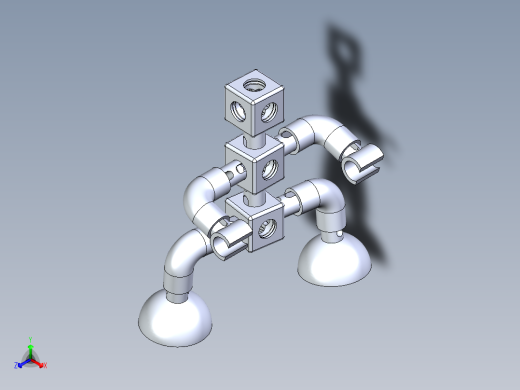 多功能可拓展支架正等轴测缩略图