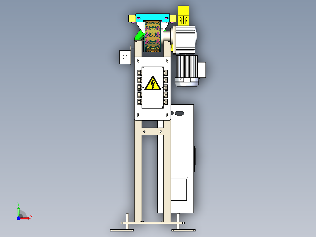 柔性输送链输送模型图前视图