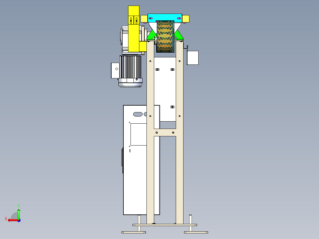 柔性输送链输送模型图后视图