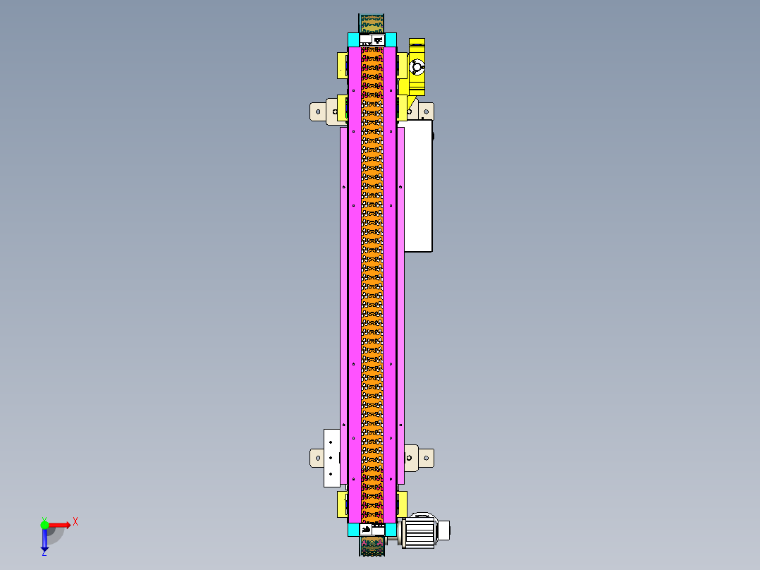 柔性输送链输送模型图俯视图