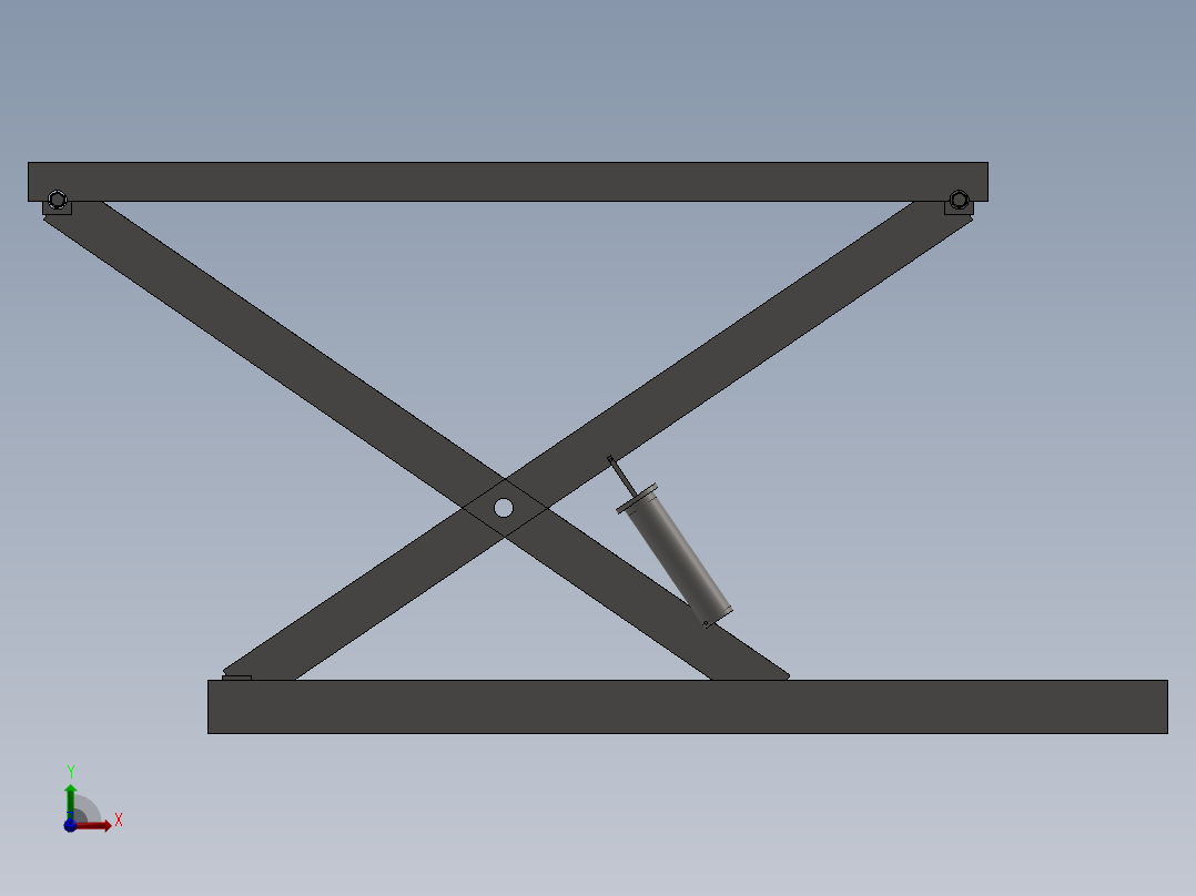 剪叉式升降机 、升降机(2)前视图