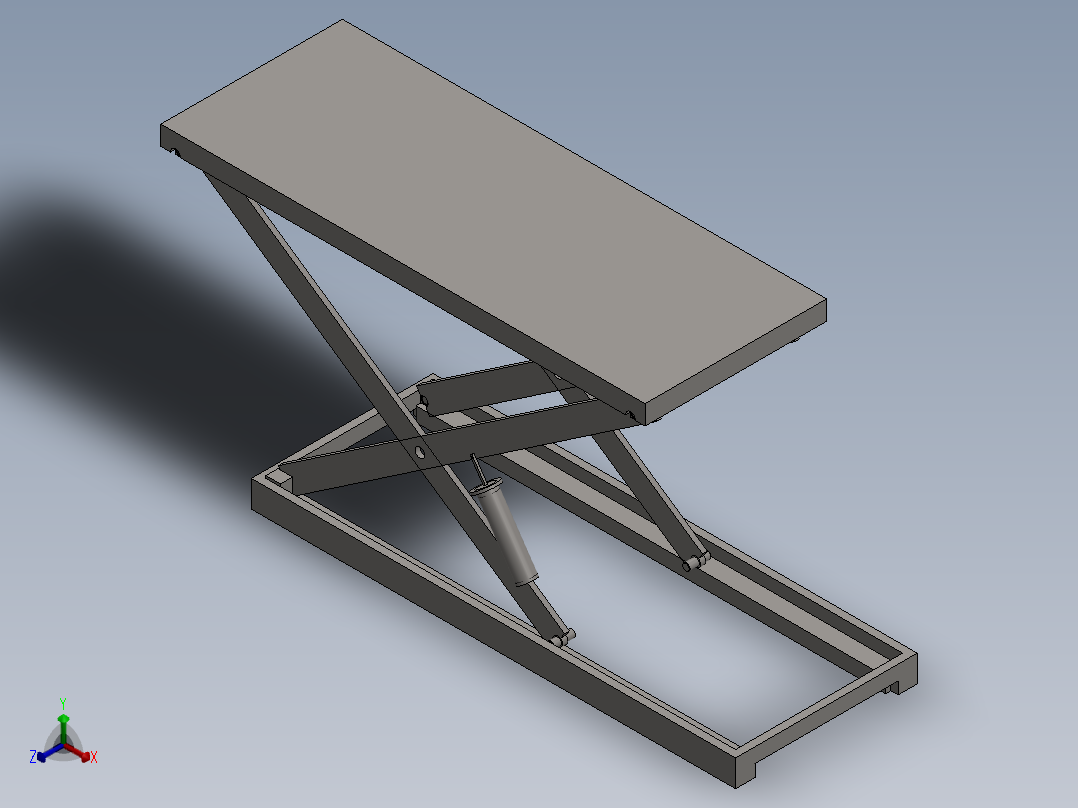 剪叉式升降机 、升降机(2)正等轴测图