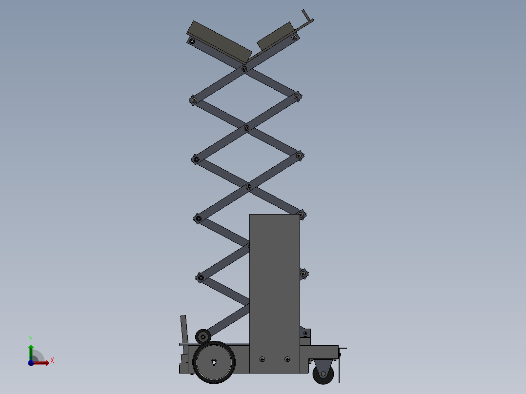 剪叉式升降机 、升降机(17)前视图