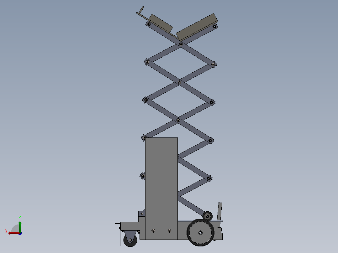 剪叉式升降机 、升降机(17)后视图