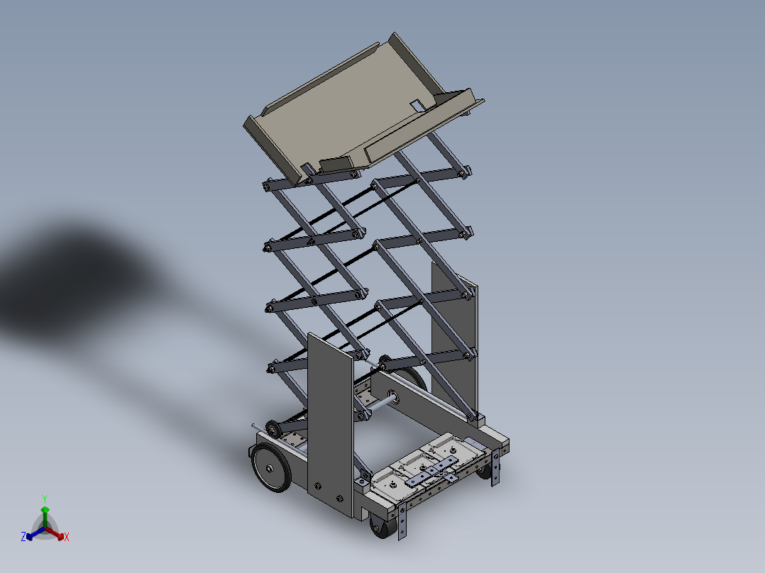 剪叉式升降机 、升降机(17)正等轴测图