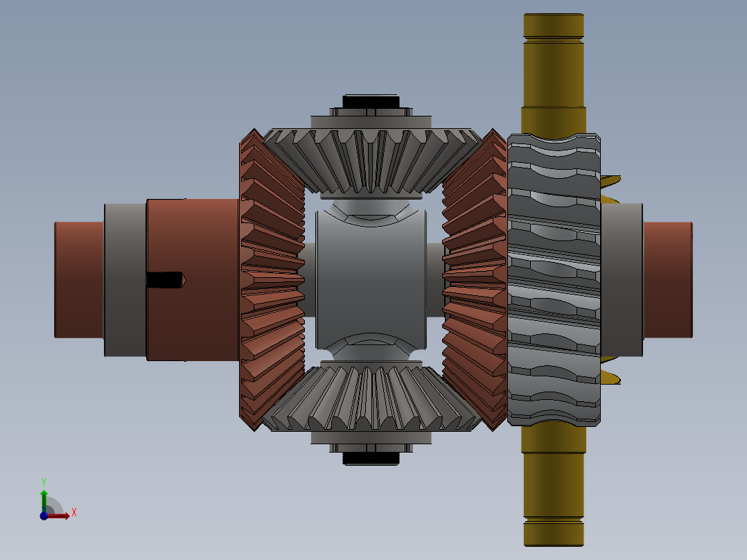 蜗轮蜗杆(57)前视图