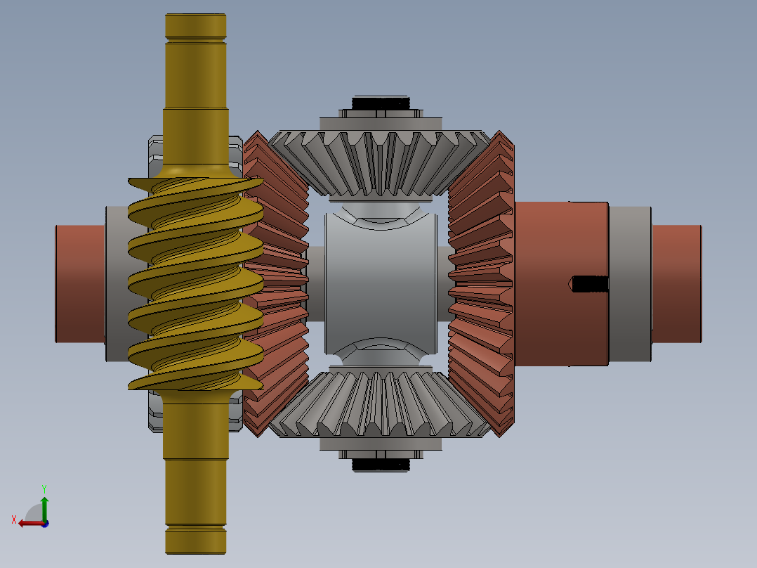 蜗轮蜗杆(57)后视图