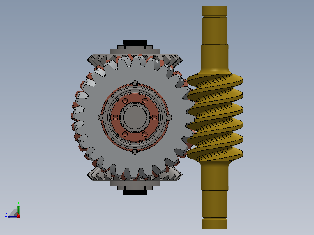 蜗轮蜗杆(57)右视图