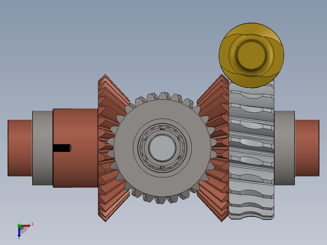 蜗轮蜗杆(57)俯视图