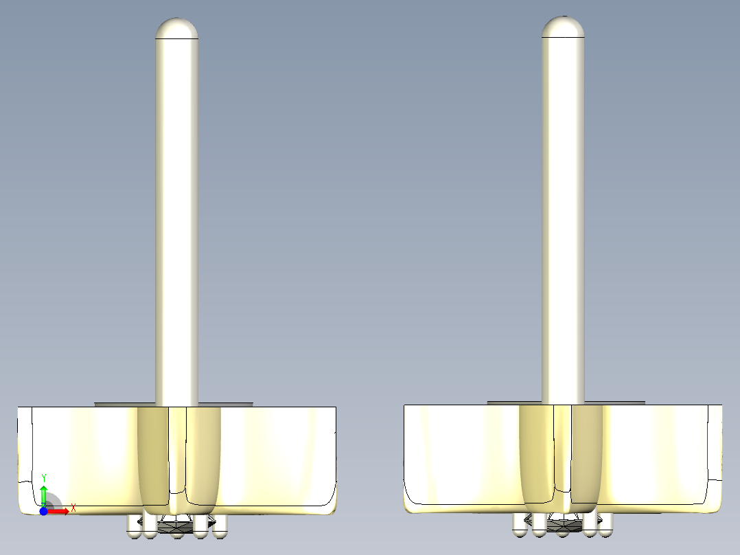 B2005326-镀金-镀铂耳钉前视图