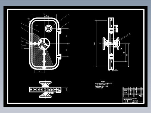 可移动式煤矿救生舱舱门的结构设计及研究5张CAD图