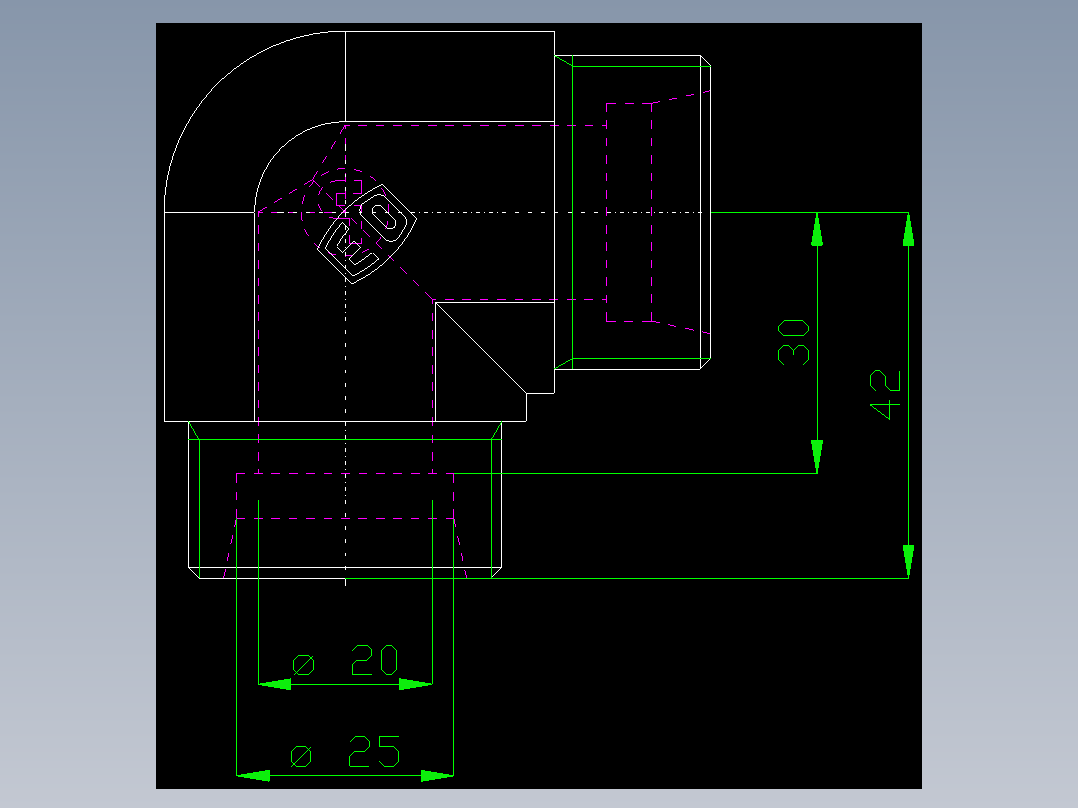 PARKER管接头EO Union elbow W25S71X_front