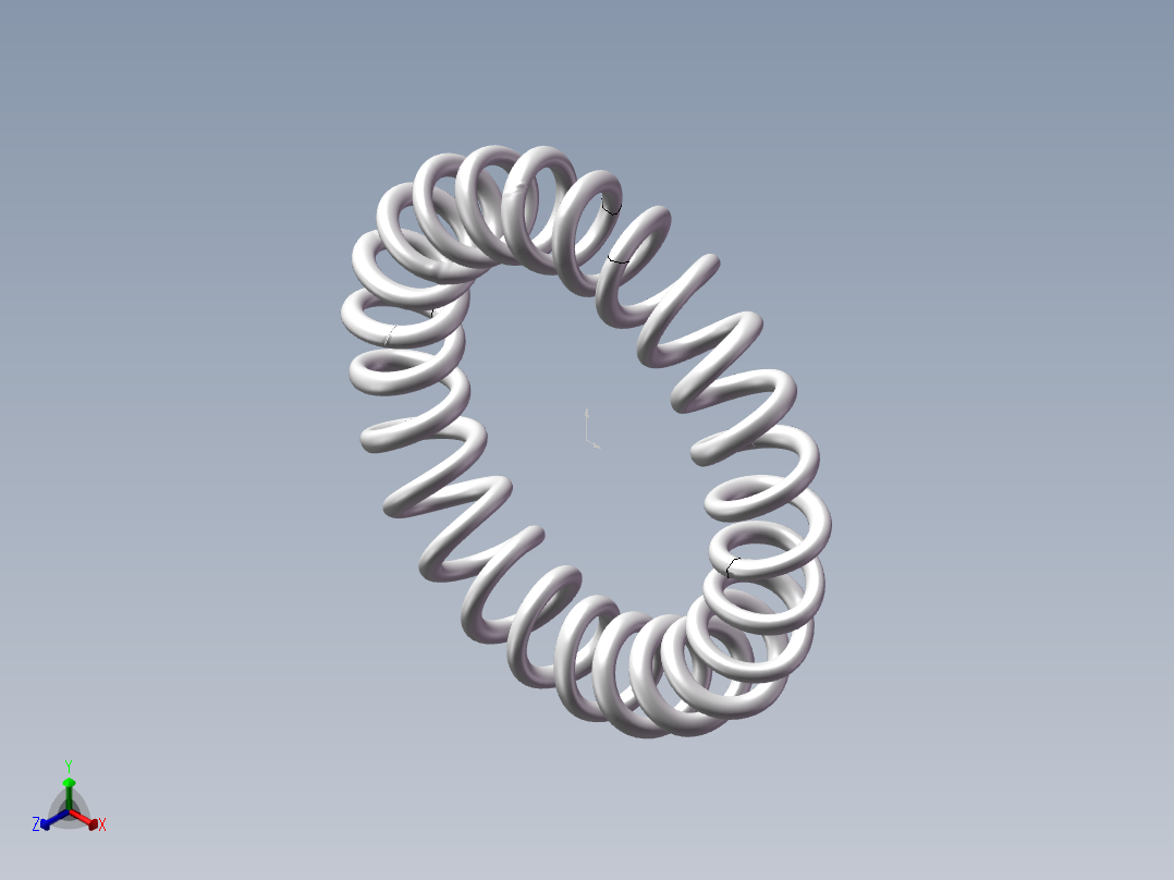 圆环弹簧正等轴测图