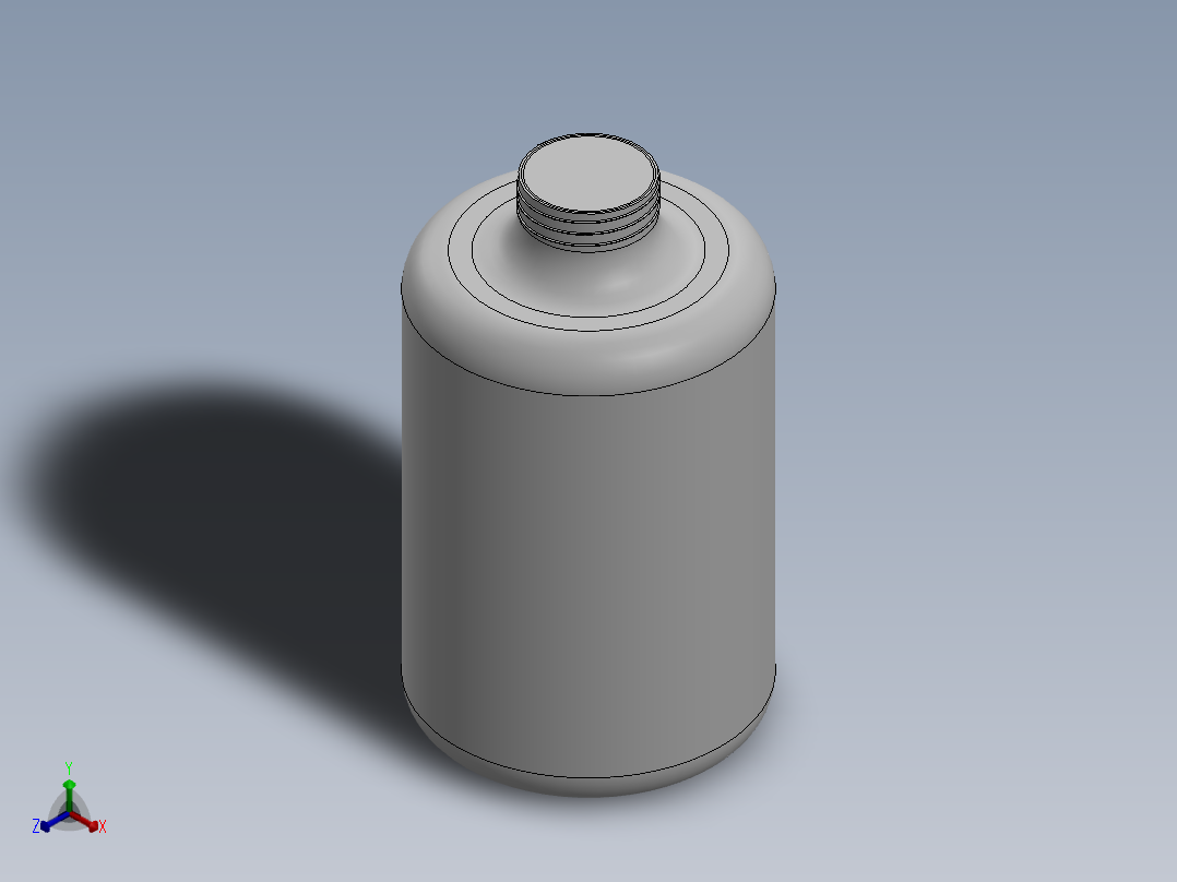 瓶子正等轴测图