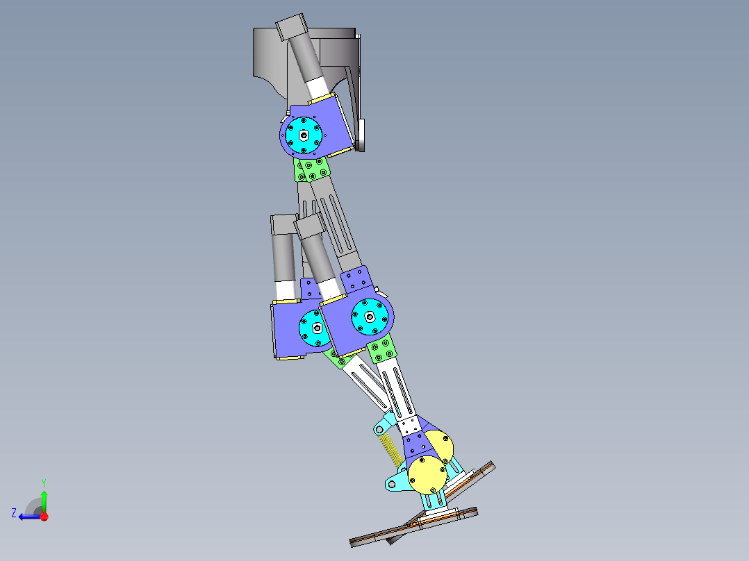 电机直驱全下肢外骨骼右视图