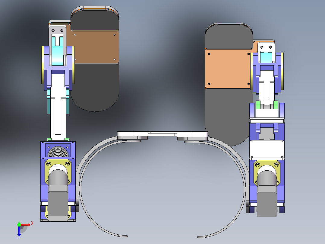 电机直驱全下肢外骨骼俯视图