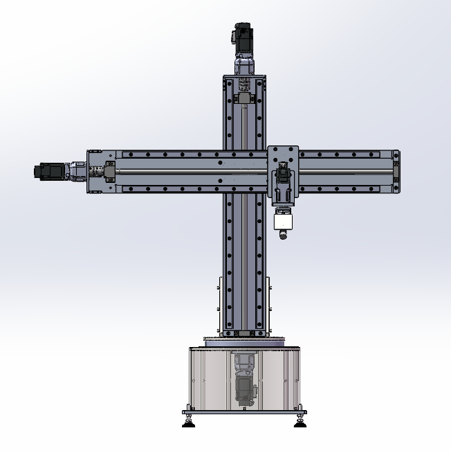 四自由度圆柱坐标机器人机械手 sw24