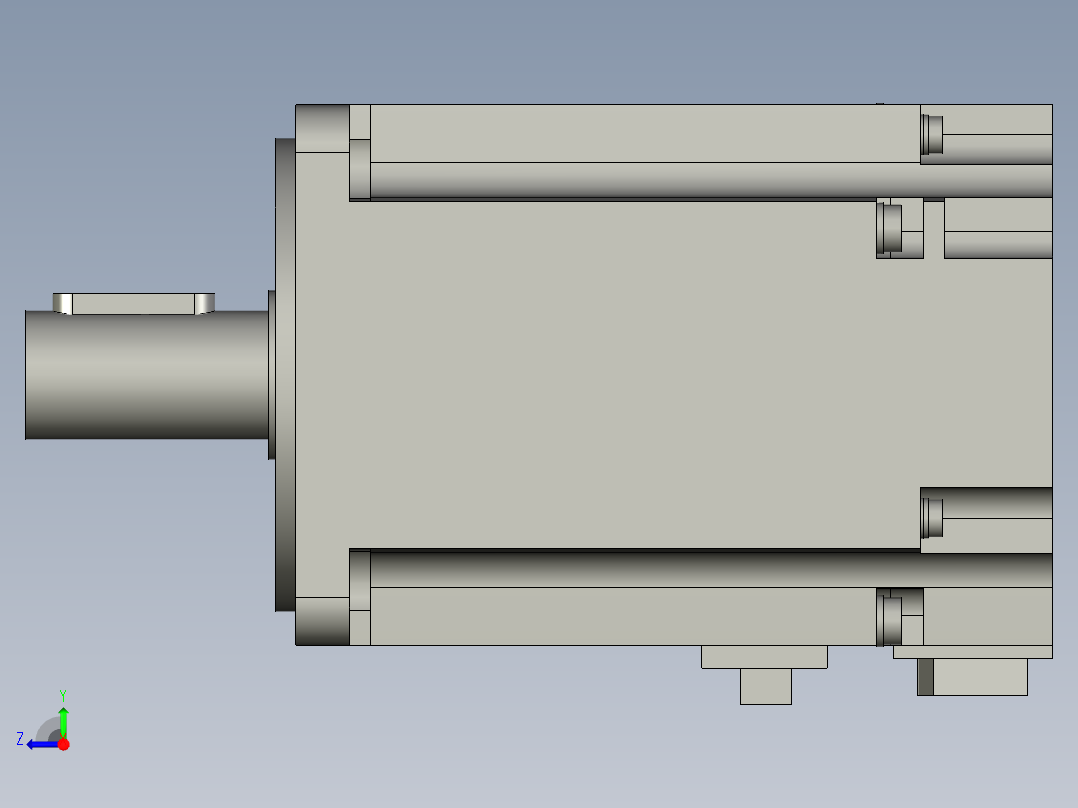 三菱伺服电机hg-kr73右视图