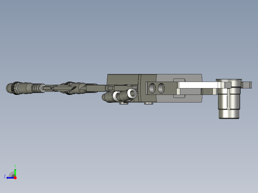充磁移栽夹爪右视图