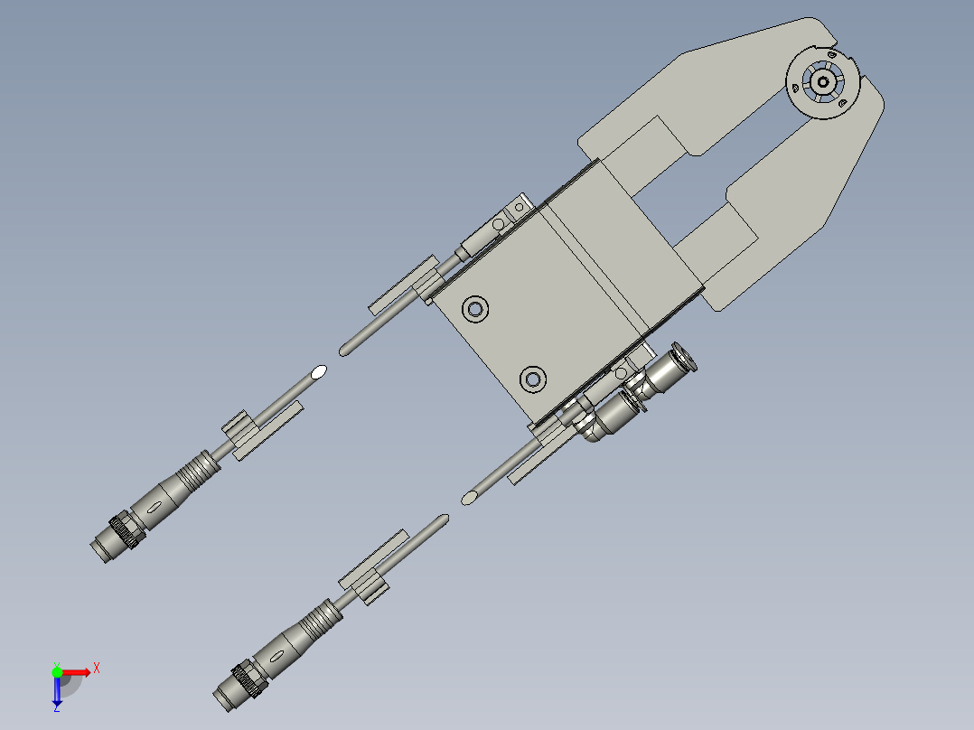 充磁移栽夹爪俯视图