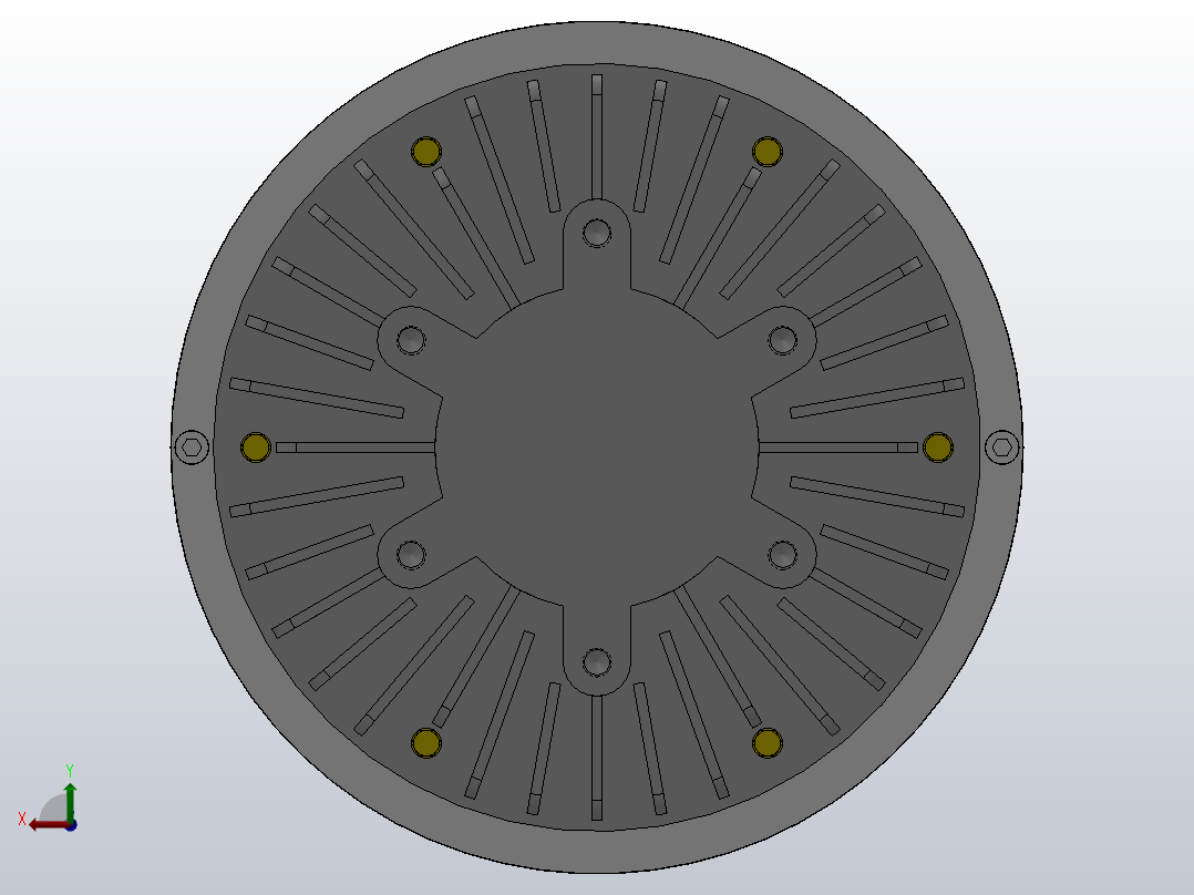 FZ型单出轴、止口支撑、自然冷却磁粉制动器[FZ200]后视图