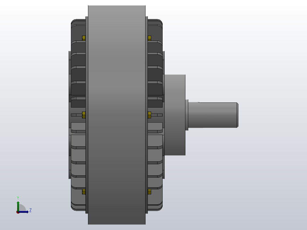FZ型单出轴、止口支撑、自然冷却磁粉制动器[FZ200]左视图