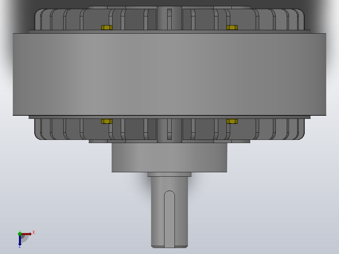 FZ型单出轴、止口支撑、自然冷却磁粉制动器[FZ200]俯视图