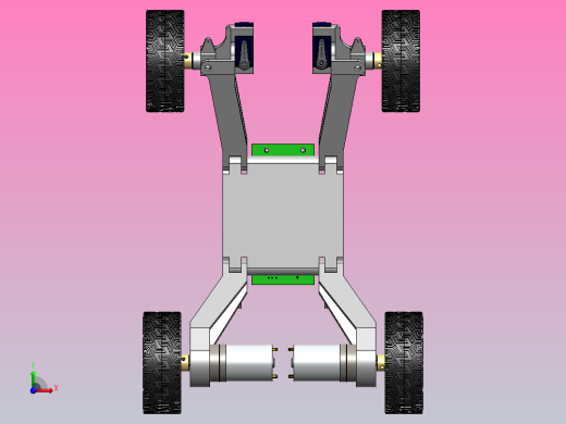阿克曼转向车模型前视缩略图