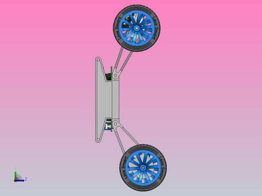 阿克曼转向车模型左视缩略图