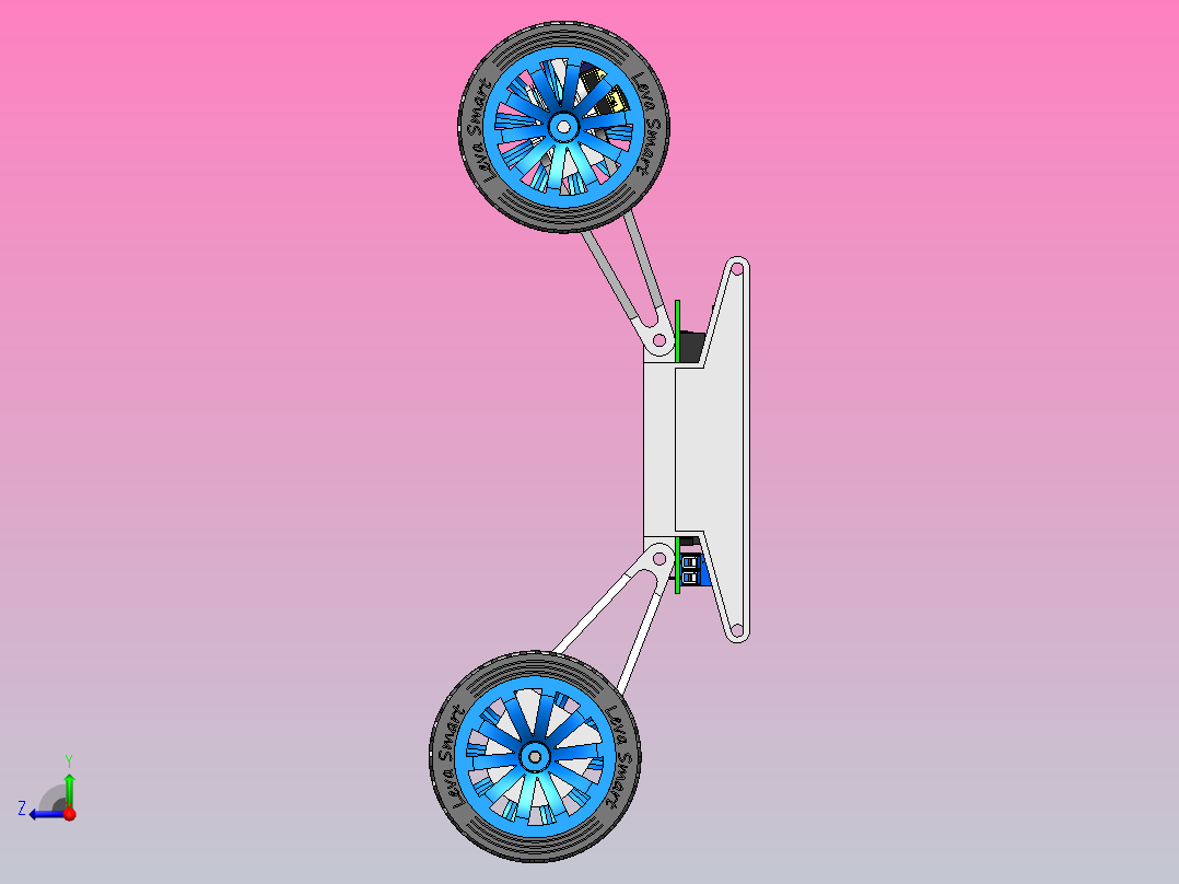 阿克曼转向车模型右视图