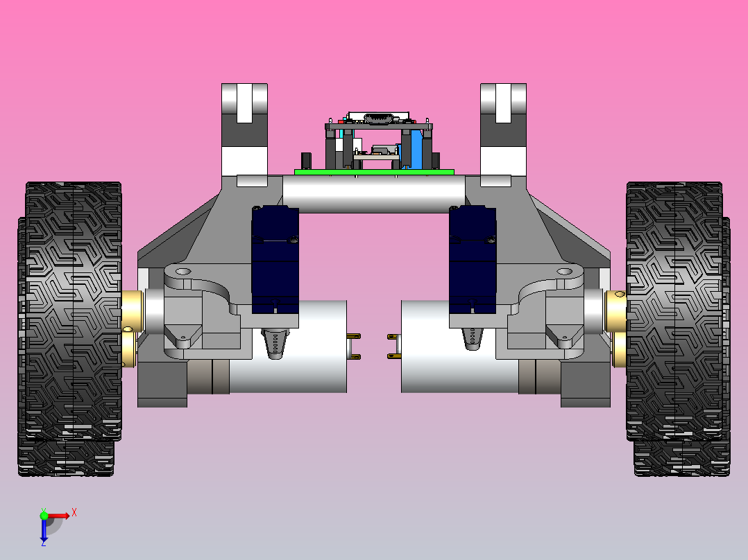 阿克曼转向车模型俯视图