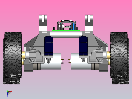 阿克曼转向车模型俯视缩略图